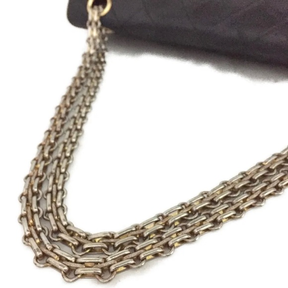 CHANEL Double Flap 27 Quilted CC Logo Lambskin Chain Shoulder Bag - Picture 10 of 17